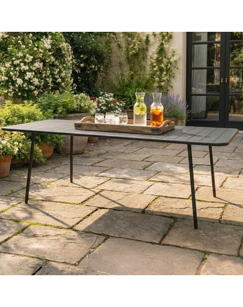 Falcou Gartentisch 8/10 Sitze dunkelgrau - 200x80x72 cm