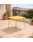 Falcou quadratischer Tisch 4 Sitze gelb - 70x70 cm