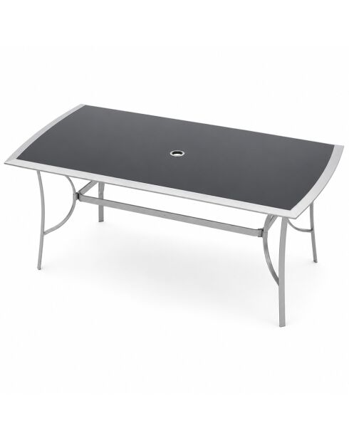 Tavolo da giardino Velino in alluminio grigio - 150x90x72 cm
