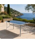 Mesa de jardín Velino de aluminio gris - 150x90x72 cm