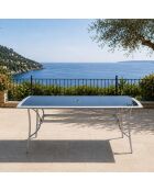Mesa de jardín Velino de aluminio gris - 150x90x72 cm