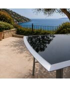 Mesa de jardín Velino de aluminio gris - 150x90x72 cm