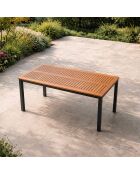 Loon 6-Sitzer-Tisch aus natürlichem Eukalyptusholz - 150x90x74 cm