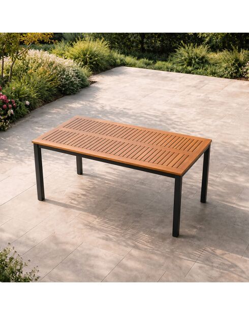 Loon 6-Sitzer-Tisch aus natürlichem Eukalyptusholz - 150x90x74 cm