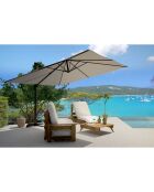 Pacchetto ombrellone rotante offset Koriva con copertura grigia - 300x400 cm