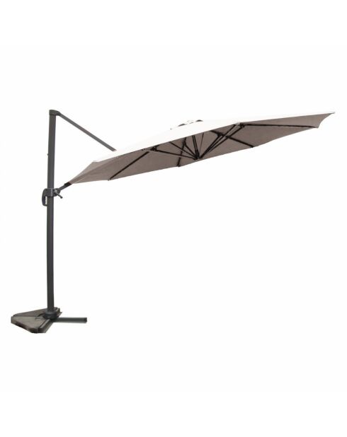 Ombrellone rotondo rotante a 360° ecru Kaleno - 350x350x260 cm