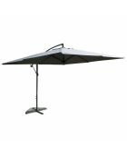 Johan quadratischer versetzter LED-Sonnenschirm, 300 x 300 x 245 cm, grau
