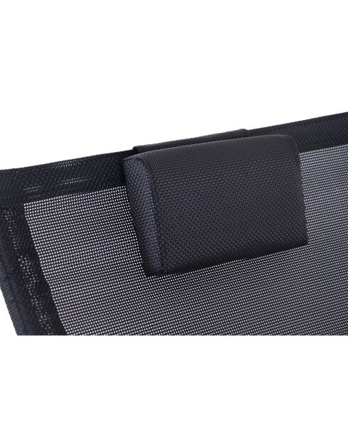 Transat double à bascule avec auvent Paleno noir et gris - 173x139x169 cm