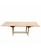 Salon de jardin en teck massif 8 à 10 places avec table rectangulaire et 8 chaises Lireno marron - 9 pièces