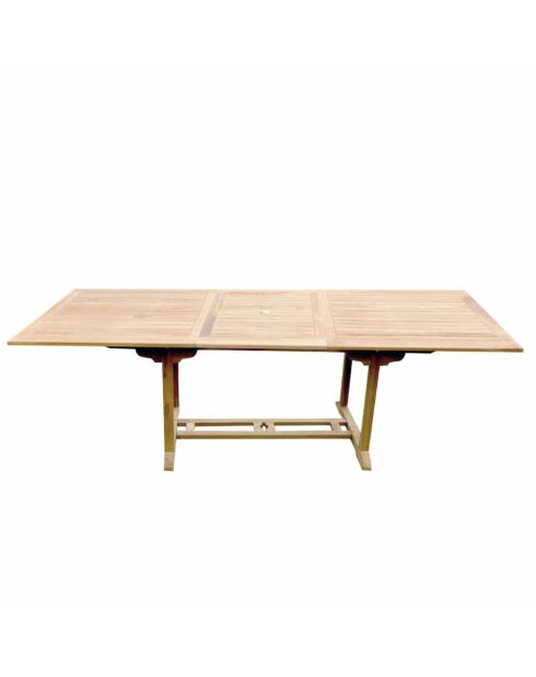 8- bis 10-Sitzer-Gartenmöbel aus massivem Teakholz mit rechteckigem Tisch und 8 braunen Lireno-Stühlen - 9 Stück