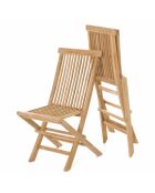 Salon de jardin en teck massif 8 à 10 places avec table rectangulaire et 8 chaises Lireno marron - 9 pièces