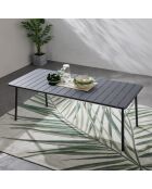 Falcou 6-zits tuintafel donkergrijs - 160x70x72 cm