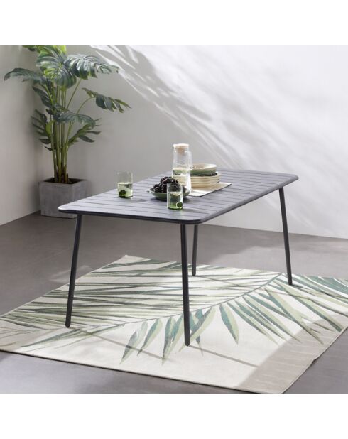 Falcou 6-zits tuintafel donkergrijs - 160x70x72 cm