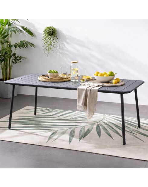 Falcou 6-zits tuintafel donkergrijs - 160x70x72 cm