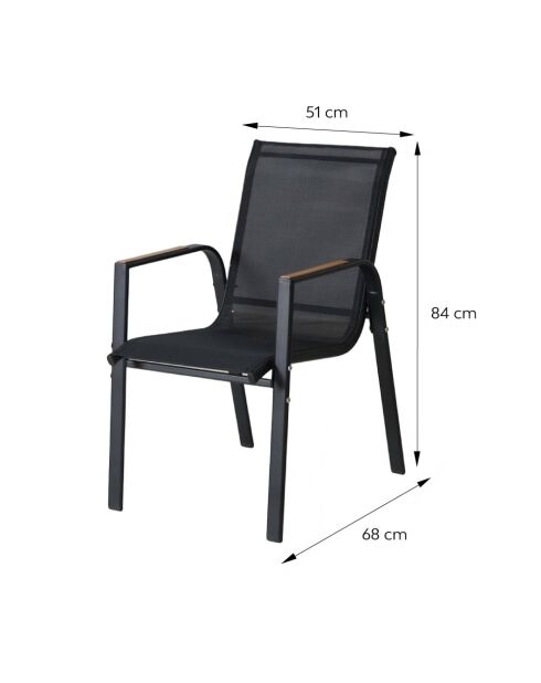 Ensemble de jardin avec table effet bois et 8 fauteuils Moita marron - 9 pièces