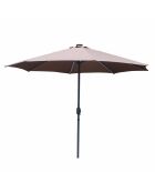 Samos runder LED-Schirm braun - 292x292x245 cm