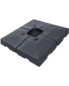 Set van 4 zwarte Tonio HDPE paraplutegels - 51x51x13 cm