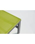 Lot de 2 transats en aluminium Parivo gris foncé et vert - 192x61x92 cm