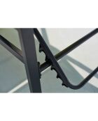Lot de 2 transats en aluminium Parivo gris foncé et vert - 192x61x92 cm