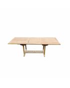 Lireno rechteckiger Gartentisch aus rohem Teakholz 10 Sitze braun - 240x90x75 cm