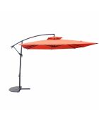 Parasol déporté rond Brindisi terracotta - 295x295x220 cm