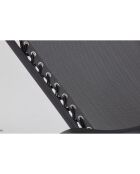 Lot de 2 transats inclinables Elaro noir et gris foncé - 160x65x110 cm