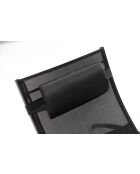Lot de 2 transats ajustables avec pieds en acier Winora noir - 168x64x87 cm