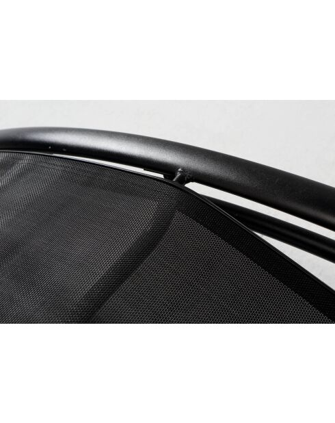 Lot de 2 transats ajustables avec pieds en acier Winora noir - 168x64x87 cm