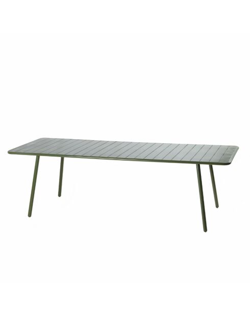 Table de jardin 10/12 places Falcou verte - 234x96x72 cm