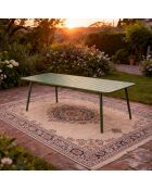 Table de jardin 10/12 places Falcou verte - 234x96x72 cm