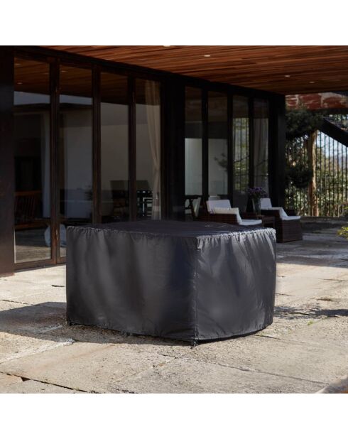 Housse de protection pour salon de jardin Bastos noire - 119x119x70 cm