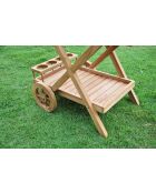 Carrello Coralia in teak marrone con ruote - 85x56x84 cm