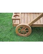 Carrello Coralia in teak marrone con ruote - 85x56x84 cm