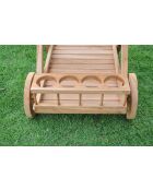 Carrello Coralia in teak marrone con ruote - 85x56x84 cm