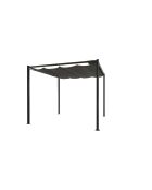 Pergola autoportante en acier avec toile Island grise - 300x300x224 cm