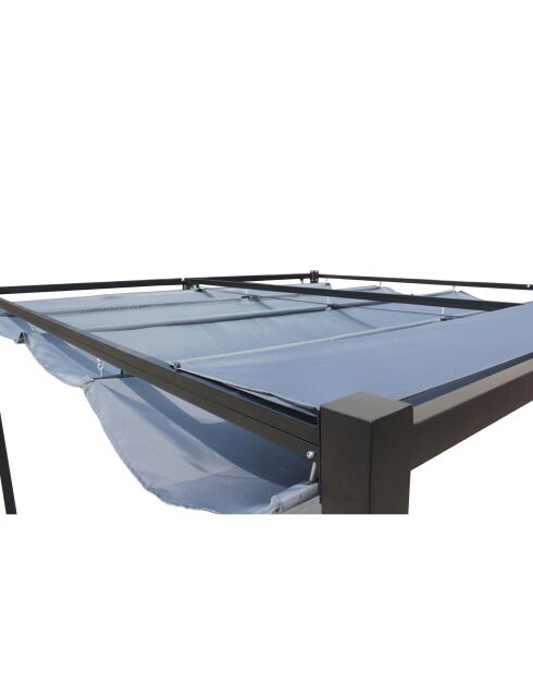 Pergola autoportante en acier avec toile Island grise - 300x300x224 cm