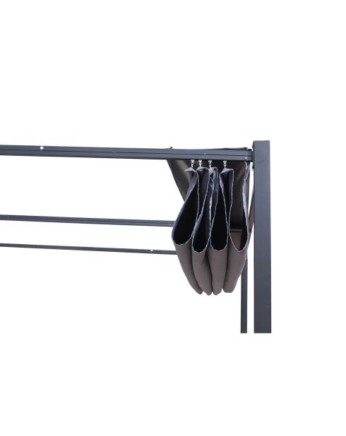 Pergola autoportante en acier avec toile Island grise - 300x300x224 cm