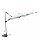Koriva ecru Um 360° drehbarer rechteckiger Offset-Sonnenschirm - 300x400x280 cm