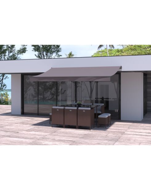 Store banne Helino taupe - 395x250x14 cm