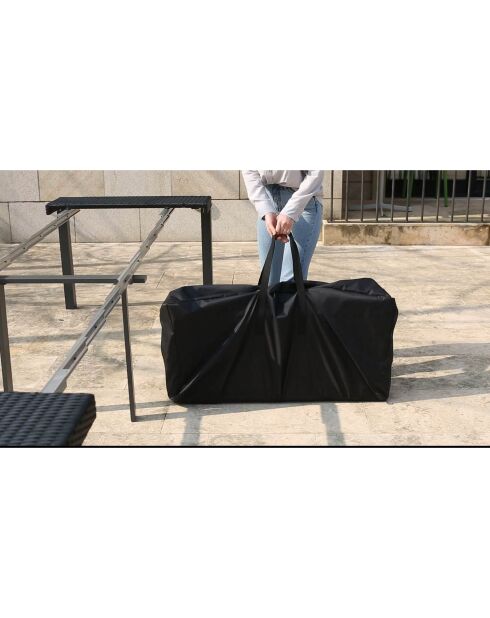 Sac de rangement pour rallonges Jaya noir - 110x50x25 cm