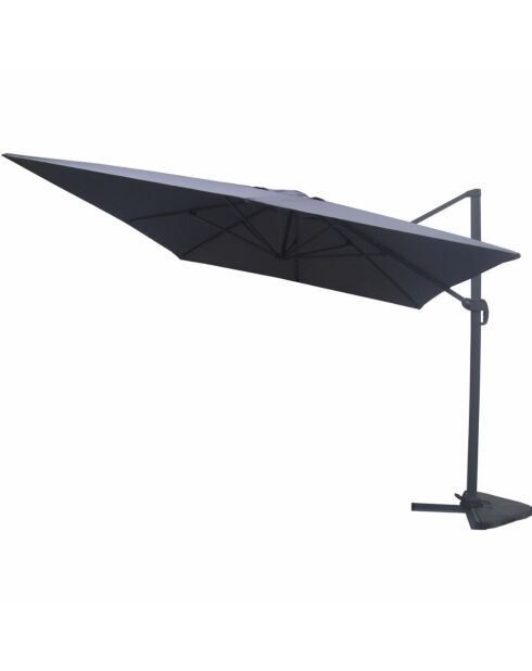 Koriva Sonnenschirm-Set, grau, mit 4 Gewichtsplättchen, 2-teilig
