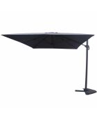 Koriva Sonnenschirm-Set, grau, mit 4 Gewichtsplättchen, 2-teilig