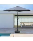 Salerno runder Sonnenschirm grau - 250x250x226 cm