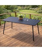 Falcou Gartentisch 4 bis 6 Sitze dunkelgrau - 120x70x72 cm