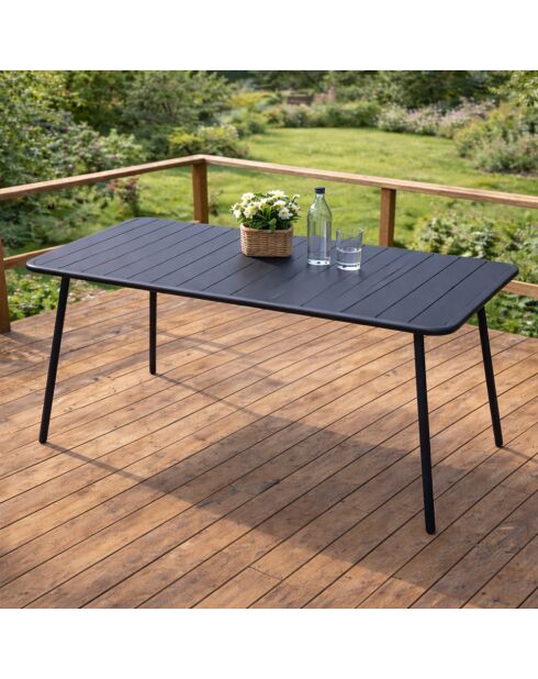 Falcou Gartentisch 4 bis 6 Sitze dunkelgrau - 120x70x72 cm