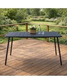Falcou Gartentisch 4 bis 6 Sitze dunkelgrau - 120x70x72 cm