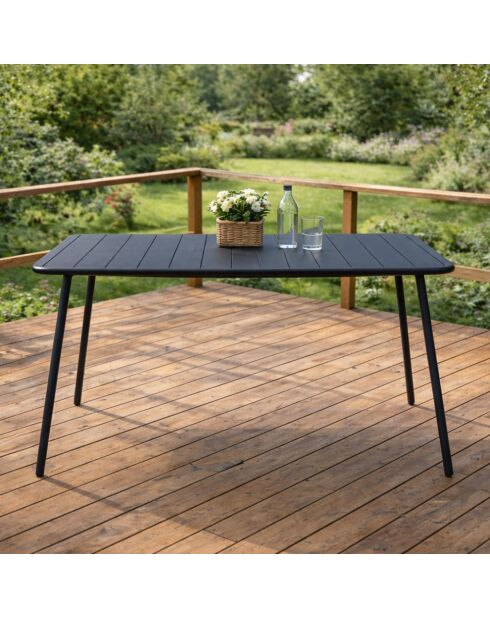 Falcou Gartentisch 4 bis 6 Sitze dunkelgrau - 120x70x72 cm