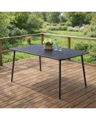 Falcou Gartentisch 4 bis 6 Sitze dunkelgrau - 120x70x72 cm