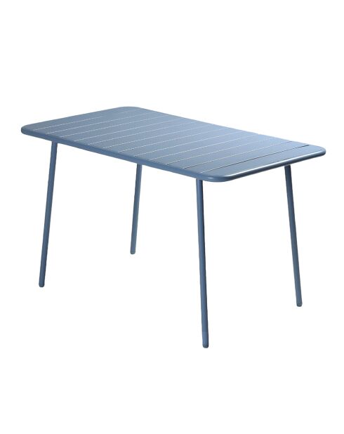 Blauer Gartentisch für 4 bis 6 Personen von Falcou, 120x70x72 cm