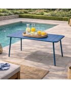 Blauer Gartentisch für 4 bis 6 Personen von Falcou, 120x70x72 cm
